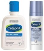 Cetaphil Optimal Hydration Lightweight Serum 30 ml Fast absorbing Hyaluronic Acid Blue Daisy extract Vitamin B5 for Oily Skin Cleanser Daily For Oily Acne Prone SkinFoaming 125Ml - Fast UK Delivery - Image 2