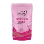 Oraah Hibiscus Rose Herbal Tea- 100gms | 100% Natural Ingredients | Calming Hibiscus & Fragrant Rose | Nourishing, Hydrating, Alleviates Stress, Promotes Better Sleep - Fast UK Delivery - Image 2