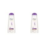 Dove Daily Shine Shampoo 340 ml|| For Dry and Damaged Hair|| Strengthening Shampoo Gives Smooth and Strong Hair - Mild Daily Shampoo for Men & Women (Pack of 2) - Fast UK Delivery