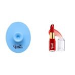 Glam 21 Silicone Face Cleanser Scrubber (Big) Jelly Pop fruity gel lipstick| Moisturising Glossy Finish Gives a Natural Colour Lightweight 02- Strawberry Red, 3.5gm - Fast UK Delivery