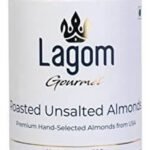 Lagom Gourmet Roasted Unsalted Almonds 500G|No Salt|Dry Roasted|No Oil Used|Roasted To Perfection|No Preservatives|No Artificial Flavors|Gluten Free|Vegan|Non Gmo|California Almonds|Unsalted Almonds - Fast UK Delivery