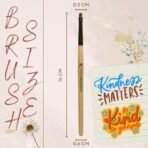 KINDED Gel and Liquid Eye Liner Eyes Makeup Brush Professional Series for Makeup Beauty with Smooth Soft Synthetic Hair Bristles Anti Rust Aluminium Ferrule Natural Wooden Handle Grip - Fast UK Delivery - Image 3