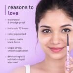 Plum Eye-Swear-By Kajal | Deep Black | Creamy Smooth | Smudge-Proof & Waterproof | Long-Lasting | Twist-Up Pencil | Enriched with Vitamin E | 100% Vegan & Cruelty-Free | 0.35g - Fast UK Delivery - Image 4