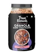 True Elements Crunchy Granola Dark Chocolate 900g - Granola for Breakfast | 23% Berries, Seeds & Almonds | 100% Wholegrain Cereal | Healthy and Tasty Breakfast - Fast UK Delivery - Image 2