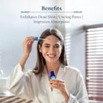Blue Nectar AHA Exfoliator for Face with Plant Based Glycolic Acid from Sugarcane for Deep Exfoliation | AHA Peeling Solution Exfoliating Face Serum for Blackheads & Tan Removal |10 Min Facial Exfoliation (14 Herbs,30ml) - Fast UK Delivery - Image 4