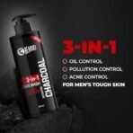 Beardo 3-in-1 Activated Charcoal Face Wash| Deep Cleanse, Exfoliate & Detoxify | All-in-One Face Wash for Oily Skin, Dirt & Pollution Removal | Oil Control Face wash for men 200ml - Fast UK Delivery - Image 5