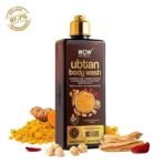 WOW Skin Science Ubtan Body Wash with Chickpea Flour, Almond Extract, Safron & Turmeric Extracts - Natural De Tan - No Sulphate, Parabens, Silicones & Color - 250 mL - Fast UK Delivery - Image 3