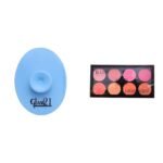 Glam 21 Silicone Face Cleanser Scrubber (Small) Blush Highlighter Palette Silky pigments for long lasting shimmer look suitable for all skin tone 24 gm - Ralph-04 - Fast UK Delivery