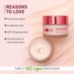 Plum Saffron & Kumkumadi Oil Daily Glow Bright Moisturizing Cream | Quick-Absorbing Day Cream to Brighten Skin, Enhance Glow | with SPF 35 for UVA/UVB Protection | All Skin Types | Women & Men | 50g - Fast UK Delivery - Image 3