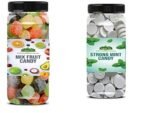Organic Bites Combo of Colourful Mix Fruit Candy and Extra Strong Mint Candy 200 gm each (Total 400 gm Jar Pack) - Fast UK Delivery - Image 2