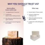 Ayouthveda Nuts & Saffron Luxury Castile Soap | CleanseTones & Rejuvenates Skin | Natural & Herbal Soap With Goodness Of SaffronAlmond & Olive Oil | Without Harmful Chemicals (Pack Of 1-110g) - Fast UK Delivery - Image 7
