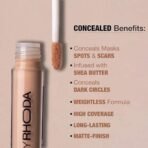 Hilary Rhoda Hide It All Cover Conceal | Conceals Masks, Scars & Dark Circles | High Coverage Concealer | With Shea Butter | Matte Finish | Cruelty-Free & Vegan (Neutral - Shade 3, 3.7ml) - Fast UK Delivery - Image 6