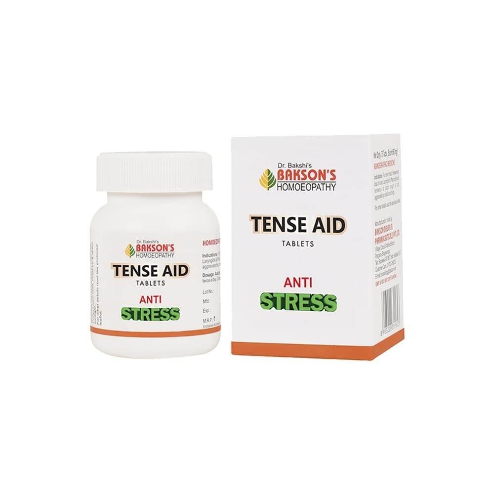 uk41lh0PP0e6L-1.jpg Dr. Bakshi's BAKSON'S HOMOEOPATHY TENSE AID TABLETS -75TABS - Image 1