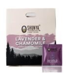 Shunya India Lavender and Chamomile Tea Tisane (20 Tea Bags, 3g Each) - Herbal Infusion Flower Tea, Natural Relaxation, Calming and Caffeine-Free Hot Brew - Fast UK Delivery
