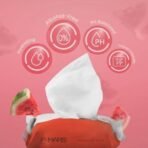 MARS Refreshing Wet Wipes for Face| Facial Cleansing | Refreshing & Skin Hydration| Soothing for skin | pH Balance & Alcohol Free | Nourishing with Fruit extract | 25 Wipes | Watermelon - Fast UK Delivery - Image 3