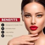 Fashion Colour Lip Super Stay | Non Transferable Lipstick Waterproof | Lipsticks For Women Waterproof | 12-Hour Stay | Matte Finish | Long-Lasting | Highly Pigmented | Bold Colours Shade-47 (Chestnut) - Fast UK Delivery - Image 4