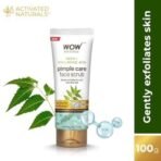 WOW Skin Science Neem & Hyaluronic Acid Pimple Care Face Scrub | Anti-Bacterial | Unclogs Pores | Removes Impurities | Improves Skin Elasticity | Hydrates Skin | 100gms - Fast UK Delivery - Image 3