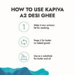 Kapiva A2 Desi Cow Ghee 500ml | Bilona Method, Curd-Churned | Pure, Natural, Healthy | Grass-fed Cultured Ghee + Kapiva Organic Gulkand 300gms (Rose Petal Jam) | 100% Natural | Sun-Cooked Damask Roses - Fast UK Delivery - Image 5