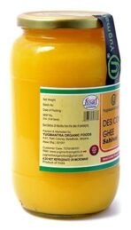 Yugmantra Organic Foods 100% Pure Natural A2 Sahiwal Cow Milk Handmade Desi Ghee | From Bilona Curd Method | Grassfed, Golden, Grainy, Natural Fresh | Immunity Booster (1 Ltr x 2) - Fast UK Delivery - Image 2