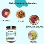 Jus' Amazin Creamy Almond Butter - Unsweetened (500 grams) | 25% Protein | Only Whole Almonds (100% Pure) | Zero Additives | Dairy Free Vegan Butter | Keto | Plant Based Nutrition | Clean Nutrition - Fast UK Delivery - Image 6