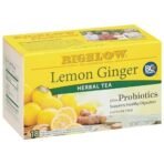 Bigelow Tea Lemon Ginger Plus Probiotics Herbal Tea With Freshness & Aroma Caffeine Free 18 Tea Bags Net Wt 1.31oz (37gm) - Fast UK Delivery - Image 2