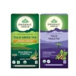 ORGANIC INDIA Tulsi Green Tea Lemon Ginger + Tulsi Mulethi - 25 Tea Bags - Fast UK Delivery - Image 2