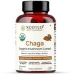Rooted Actives, Siberian Chaga Mushroom Extract, Certified Organic| 35% Beta Glucans - Lab verified | Antioxidant & Vitality support (60 Veg Caps), - Fast UK Delivery - Image 2