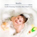 Blue Nectar Baby Wash for Bath with Organic Ghee | Gentle Cleanser Body Wash for Kids | Top to Toe Wash for Baby with Natural Moisturizer (200 ml, 9 Herbs) - Fast UK Delivery - Image 4