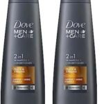 Dove Men+Care Thick & Strong 2in1 Shampoo+Conditioner, 340 ml (Pack of 2) - Fast UK Delivery