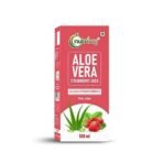 Nutriorg Aloe Vera Juice With Strawberry Flavor 500 ml, Rejuvenates Skin and Hair, Natural Juice for Skin Care, No Added Sugar - Fast UK Delivery - Image 2