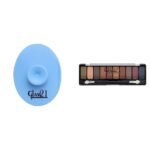 Glam 21 Silicone Face Cleanser Scrubber (Small) Shades of Trend Eyeshadow Palette 10 Highly Pigmented Shades |Smudge Free & Long-Lasting 13.5gm - Shade -05 - Fast UK Delivery