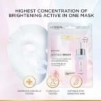 L'Oreal Paris Glycolic Bright Glowing Serum Sheet Mask, Face Mask for Glowing Skin, 22 g - Fast UK Delivery - Image 5