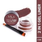 Mila Beaute Wink Artist Gel Eyeliner with Brush | For Eyes & Brows | Lasts Upto 36 Hours | Long Lasting & Waterproof Formula | Enriched With Calendula Oil and Aloe Vera | Shade - (Brown, 4g) - Fast UK Delivery - Image 3