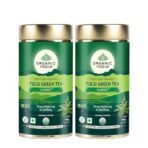 ORGANIC INDIA Tulsi Green Tea Classic Tin (100gm) - Pack of 2 - Fast UK Delivery - Image 2