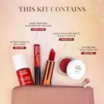 Just Herbs Festive Glam Makeup Essential Makeup Pouch for Women (Lip & Cheek Tint, Ultra Matte Lipstick, Nail Paint, Eyeliner) - Fast UK Delivery - Image 5