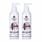 Ayouthveda Purple Rice Water & Kernel Protein Shampoo | With the Goodness of Betel Leaves & Guava Leaves | For Damage & Frizzy Hair | Helps To Restore Hair Texture (Pack of 2; 200ml each) - Fast UK Delivery - Image 2