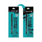 LAKME Eyeconic Black Kajal, Matte Kohl Liner In A Twist Up Pencil, 0.35 G & Lakme Insta Eye Liner, Black Semi_Matte Finish, Water Resistant, Long-Lasting, 9 Ml - Fast UK Delivery - Image 4