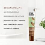 Just Herbs Nourishing Under Eye Gel Creme for Dark Circles, Eye Puffiness, Fine Lines & Wrinkles with Green Tea & Carrot Seed -For Men & Women 20 gm - Fast UK Delivery - Image 3