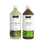 Kapiva Thar Aloe Vera Juice 1L + Kapiva Rajasthani Neem Juice 1L | Rich in Vitamin C, E and Fibre | Natural Juices | Maintain Healthy Skin and Hair - Fast UK Delivery