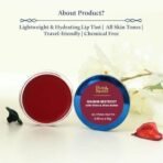 Blue Nectar Lip Tint Balm for Deep Wine Tinted Lips | Natural Beetroot Lip Balm Moisturizer for Dry Skin with Organic Ghee & Shea Butter | Long Lasting Hydrating Lip Tint (10g) - Fast UK Delivery - Image 6