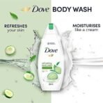 Dove Refreshing Body Wash, With Refreshing Cucumber And Green Tea Scent, For All Skin Type, Smoother Skin, 250 ml - Fast UK Delivery - Image 3