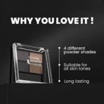 MARS 4 in 1 Eyebrow Powder Cake with Angled Eyebrow Brush and Spoolie | Long Lasting & Waterproof | (8g) - Fast UK Delivery - Image 3
