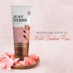 Just Herbs Organic Wild Indian Rose Refreshing Body Wash Gel for Men & Women, Cleanses, exfoliates and Paraben Free - 200 ml - Fast UK Delivery - Image 3
