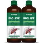 Healthally Ayurvedic Biolive Fatty Liver Detox Syrup|Alcoholic Liver Cleaner Tonic,Liver Heath Supplement Medicine|Kutki Kalmegh Punarnava Giloy Syrup for Liver Care & Digestive System - 1 Ltr - Fast UK Delivery - Image 2