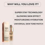 Fashion Colour Super Stay Foundation | Time Backflow | Perfect Cover Moisturizing Foundation | Foundation for All skin tone | For Glowing Skin | (Golden Beige, 30ML) - Fast UK Delivery - Image 7