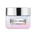 L'Oreal Paris Glycolic Bright Glowing Day Cream, Overnight Brightening Cream, Glycolic Acid in Gel-Like Cream Texture, that Visbily Minimizes Spots & Reveals Glowing skin, 50ml - Fast UK Delivery