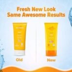 Aqualogica Glow+ Dewy Sunscreen SPF 50 PA++++ with Papaya & Vitamin C | For Oily, Combination & Dry Skin Type | UVA/B & Blue Light Protection | Fragrance-Free | For Men & Women | 50g + 80g - Fast UK Delivery - Image 3