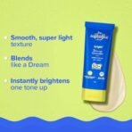 Aqualogica Bright+ Tone Up Sunscreen | Broad Spectrum SPF 50+ PA++++ with Kojic Acid & Blueberry | UVA/B & Blue Light Protection | Instantly Brightens | Lightweight, Non-Greasy, No White Cast | All Skin Types | Fragrance-Free | 50g - Fast UK Delivery - Image 5