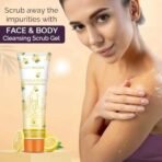 Hilary Rhoda Face & Body Cleansing Scrub Gel | Dead Skin Removing Cleansing Scrub Gel | Gently Exfoliates Skin Cells | Removes Dirt & Oil | 100ml (Lemon-Shade 02) - Fast UK Delivery - Image 4