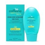 mCaffeine Hydra Dew Ultralight Sun Fluid SPF50 PA++++ UVA/UVB Blue Light Protection|Water Like Glow Texture|Lightweight, Non-Sticky, Quick Absorbing|No White Cast|All Skin Types|For Men/Women - 50ml - Fast UK Delivery - Image 2